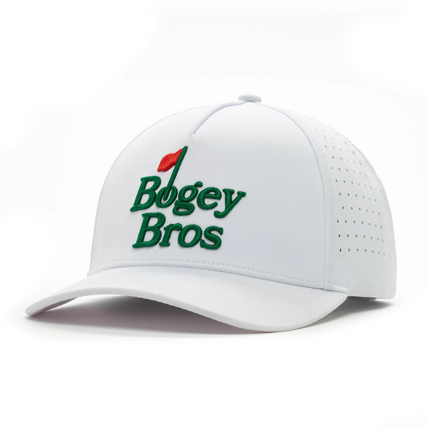 Bogey Bros White - Performance Golf Hat - Snapback 3 Bogey Bros White - Performance Golf Hat - Snapback