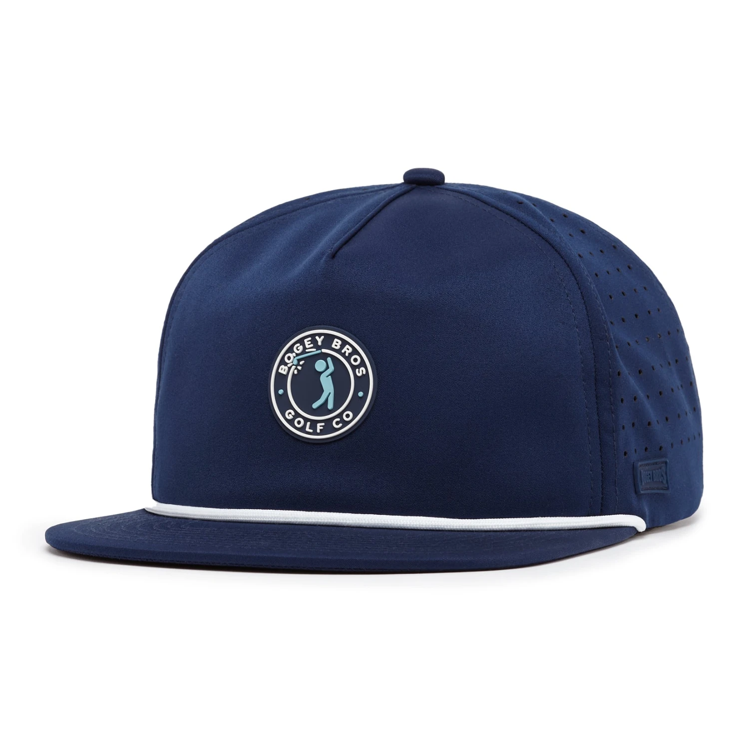 Bogeyman Stamp Navy - Unstructured Flat Bill Hat - Snapback 3 Bogeyman Stamp Navy - Unstructured Flat Bill Hat - Snapback