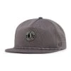 Bogeyman Stamp Charcoal - Unstructured Flat Bill Hat - Snapback 2 Bogeyman Stamp Charcoal - Unstructured Flat Bill Hat - Snapback -Bogey Bros Shop 01 hat BogeyBros FlatBill DarkGrey left