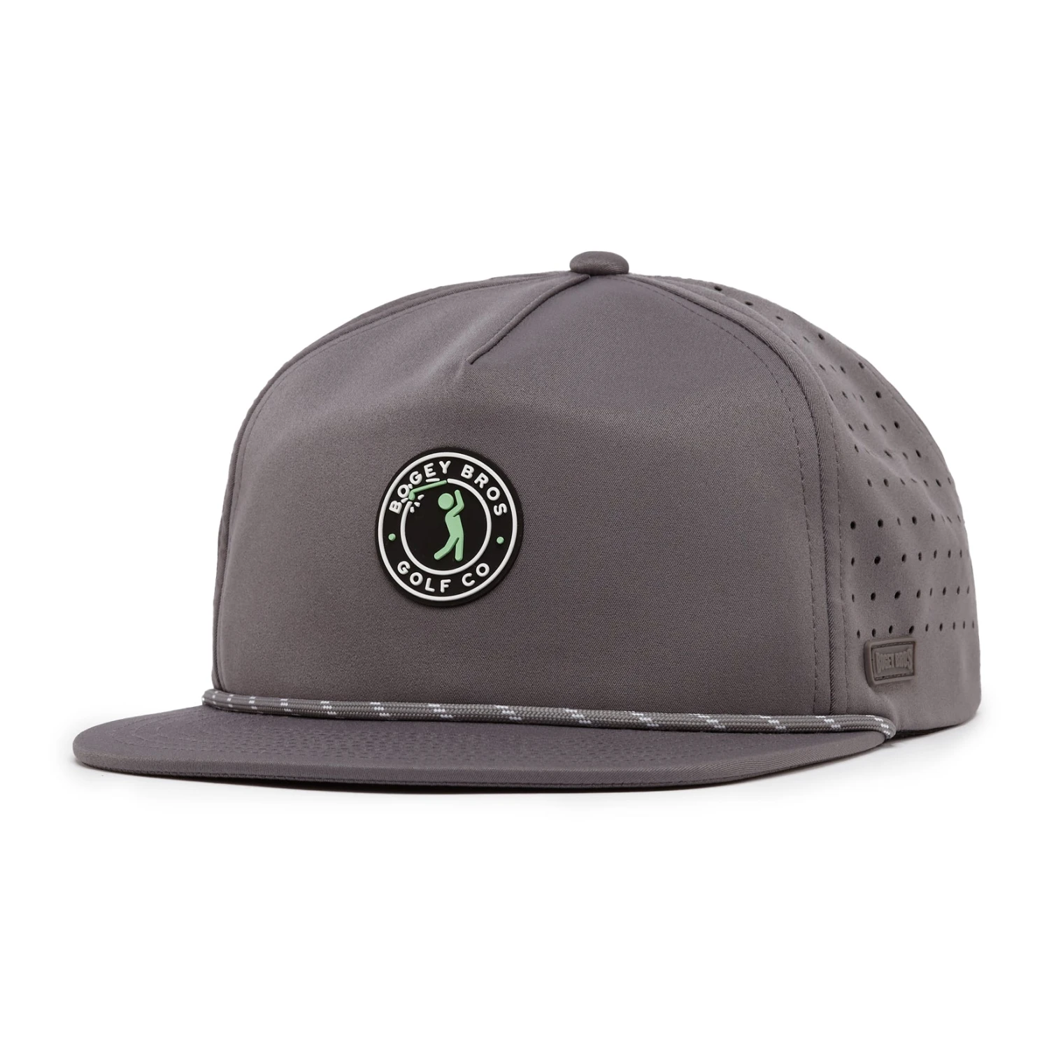 Bogeyman Stamp Charcoal - Unstructured Flat Bill Hat - Snapback 3 Bogeyman Stamp Charcoal - Unstructured Flat Bill Hat - Snapback