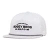 TX20 - Unstructured Flat Bill Hat - Snapback -Bogey Bros Shop 01 hat BogeyBros FlatBill TX20 White left