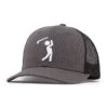 Bogeyman Heather/Black - Mesh Trucker Hat - Snapback 1 Bogeyman Heather/Black - Mesh Trucker Hat - Snapback -Bogey Bros Shop 01 hat BogeyBros Trucker DarkGrey Black left