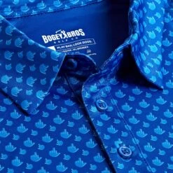 Birdie Finger - Blue Jay - Polo 10 Birdie Finger - Blue Jay - Polo -Bogey Bros Shop 01 mpolo BirdieFinger Bluejay placket