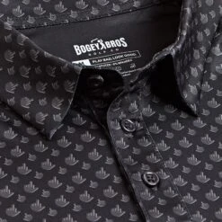 Birdie Finger - Raven - Polo 10 Birdie Finger - Raven - Polo -Bogey Bros Shop 01 mpolo BirdieFinger Raven placket