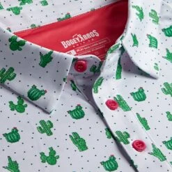 Prick-Ly Pear - Polo 10 Prick-Ly Pear - Polo -Bogey Bros Shop 01 mpolo PricklyPear placket