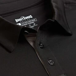 Solid Black - Polo -Bogey Bros Shop 01 mpolo SFWSolids Black placket