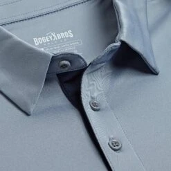 Solid Carolina Blue - Polo -Bogey Bros Shop 01 mpolo SFWSolids CarolinaBlue placket