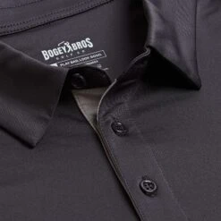 Solid Charcoal - Polo 10 Solid Charcoal - Polo -Bogey Bros Shop 01 mpolo SFWSolids Charcoal placket