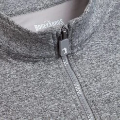 Heather Gray - Q-Zip 9 Heather Gray - Q-Zip -Bogey Bros Shop 01 qzip HeatherGray placket
