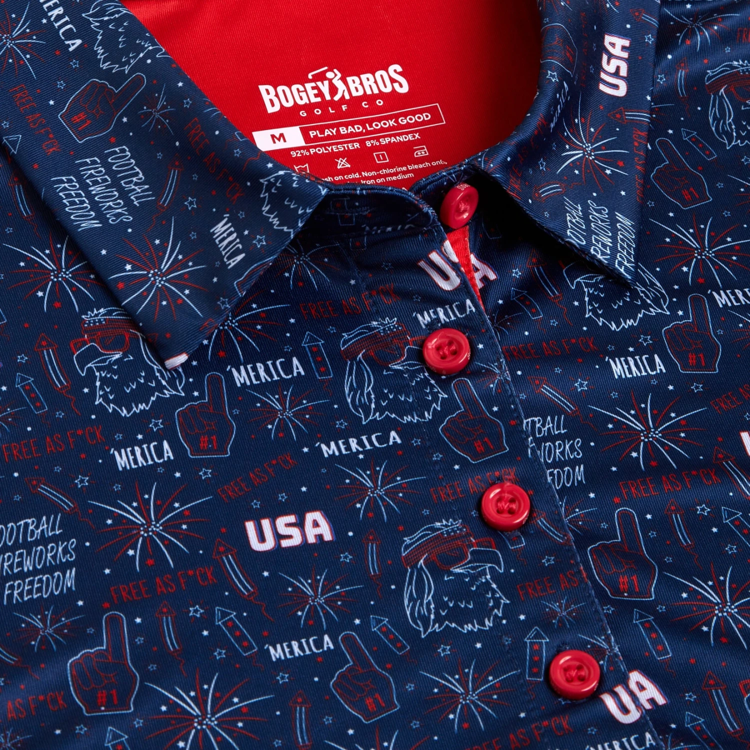 'Merica - Navy - Women's Polo 4 'Merica - Navy - Women's Polo - Image 2