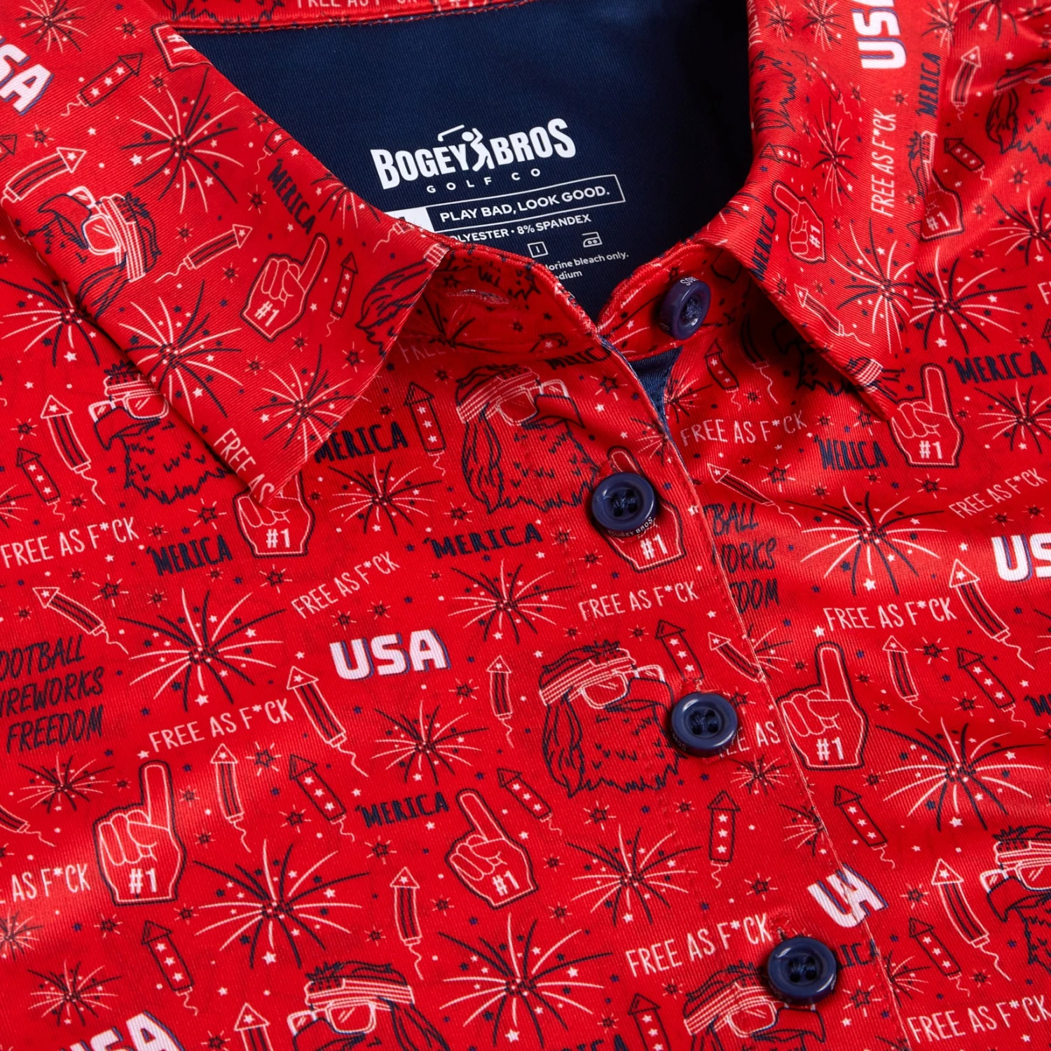 'Merica - Red - Women's Polo 4 'Merica - Red - Women's Polo - Image 2