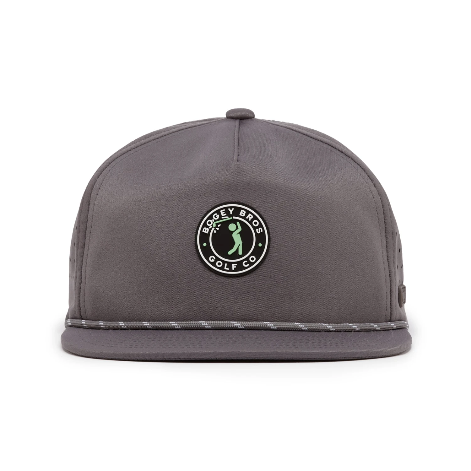 Bogeyman Stamp Charcoal - Unstructured Flat Bill Hat - Snapback 4 Bogeyman Stamp Charcoal - Unstructured Flat Bill Hat - Snapback - Image 2