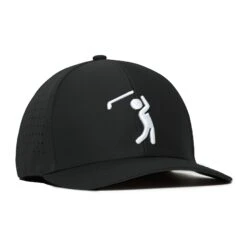 Bogeyman Black - Performance Golf Hat - Stretch Fit 8 Bogeyman Black - Performance Golf Hat - Stretch Fit -Bogey Bros Shop 03 hatSF Bogeyman Black White right