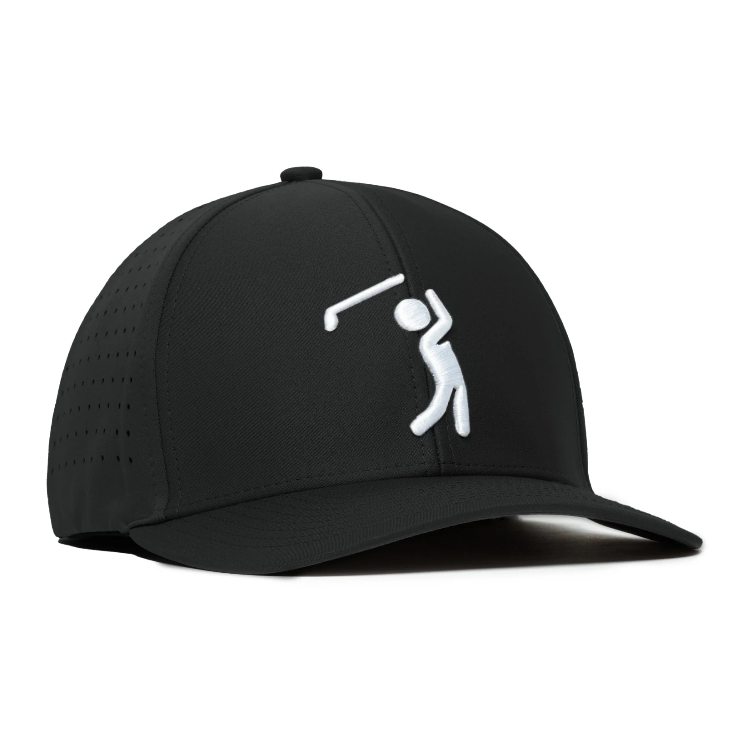 Bogeyman Black - Performance Golf Hat - Stretch Fit 5 Bogeyman Black - Performance Golf Hat - Stretch Fit - Image 3