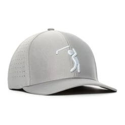 Bogeyman Light Grey - Performance Golf Hat - Stretch Fit -Bogey Bros Shop 03 hatSF Bogeyman LightGrey right