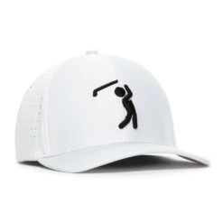 Bogeyman White - Performance Golf Hat - Stretch Fit -Bogey Bros Shop 03 hatSF Bogeyman White Black right