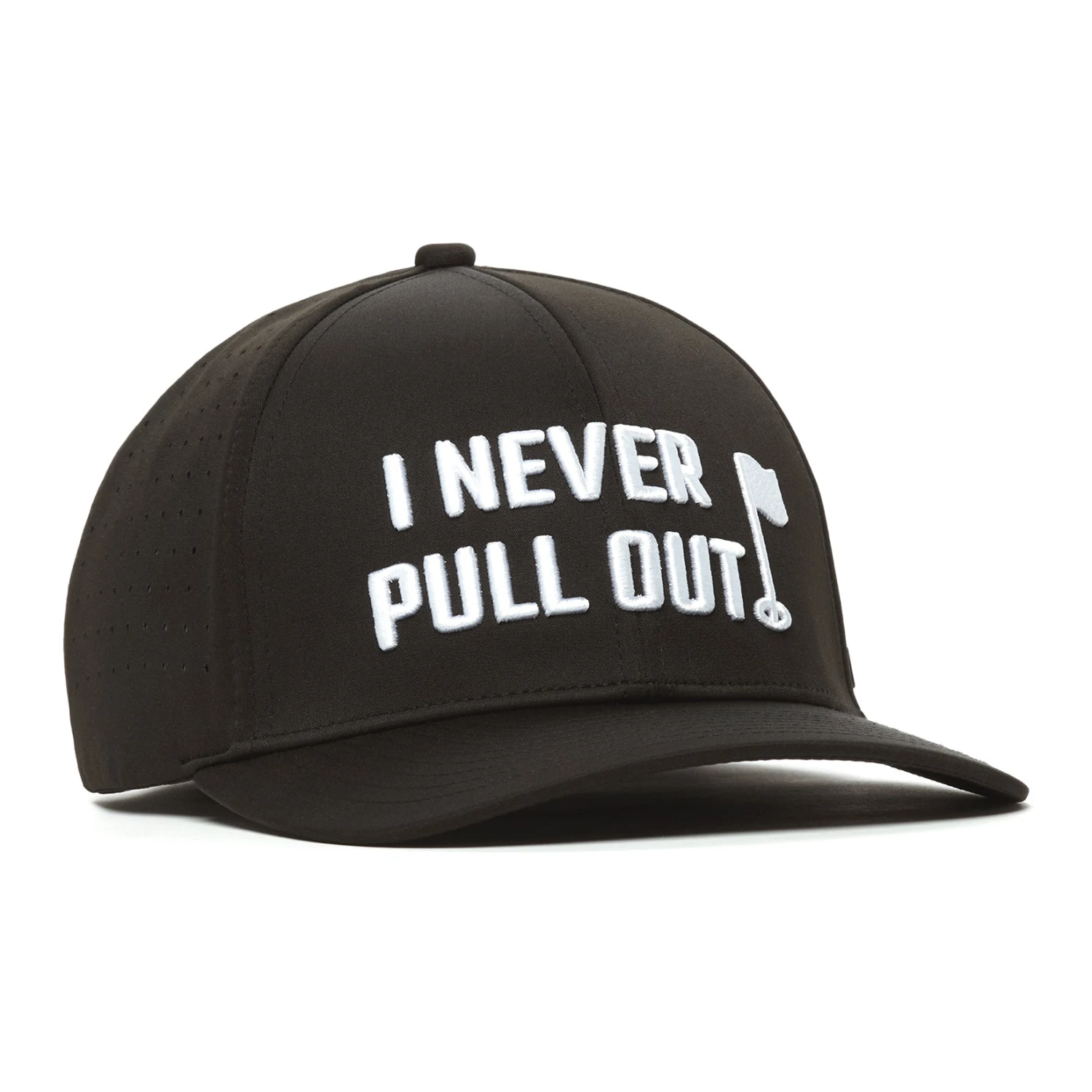 I Never Pull Out - Performance Golf Hat - Stretch Fit 5 I Never Pull Out - Performance Golf Hat - Stretch Fit - Image 3