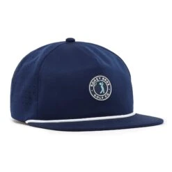 Bogeyman Stamp Navy - Unstructured Flat Bill Hat - Snapback 9 Bogeyman Stamp Navy - Unstructured Flat Bill Hat - Snapback -Bogey Bros Shop 03 hat BogeyBros FlatBill Blue right