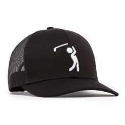 Bogeyman Black/Black - Mesh Trucker Hat - Snapback 9 Bogeyman Black/Black - Mesh Trucker Hat - Snapback -Bogey Bros Shop 03 hat BogeyBros Trucker Black right