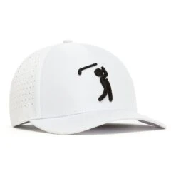 Bogeyman White - Performance Golf Hat - Snapback -Bogey Bros Shop 03 hat Bogeyman White Black right d4f8090f 9ffe 4afc b654 7e45700a1d0f