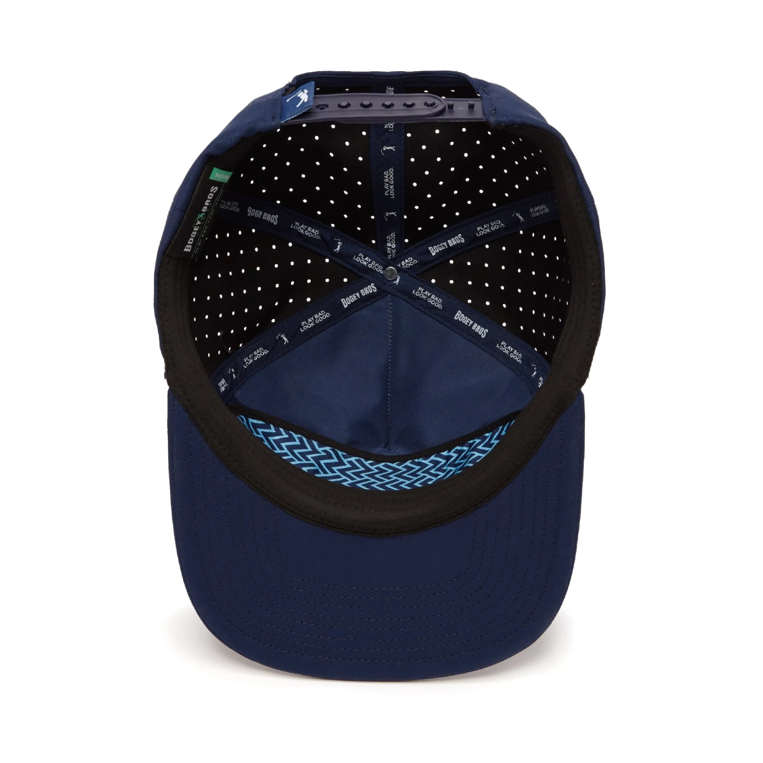 Bogeyman Stamp Navy - Unstructured Flat Bill Hat - Snapback 7 Bogeyman Stamp Navy - Unstructured Flat Bill Hat - Snapback - Image 5