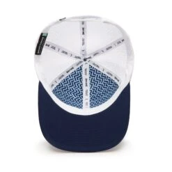 Bogeyman Navy/White - Mesh Trucker Hat - Snapback -Bogey Bros Shop 05 hat BogeyBros Trucker Blue White inside
