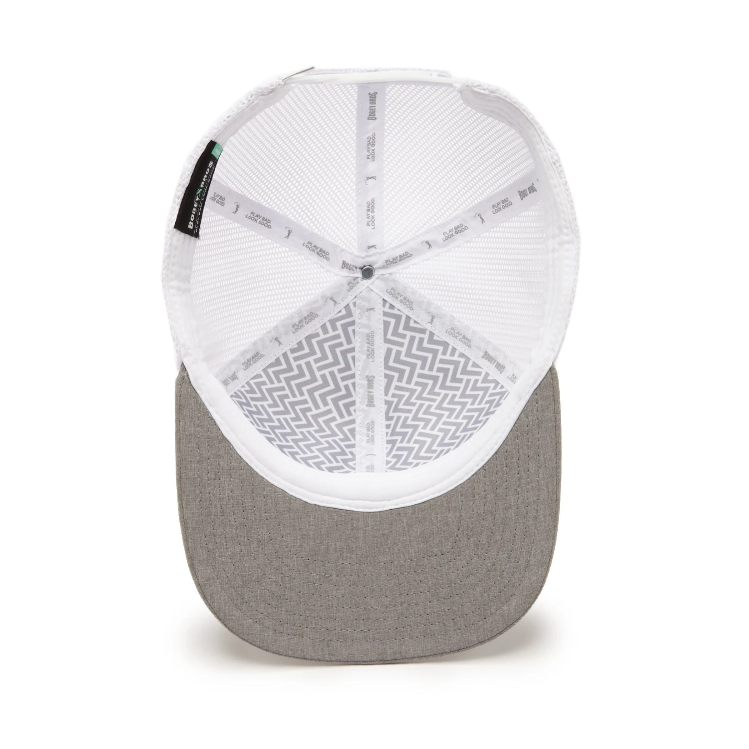 Bogeyman Heather/White - Mesh Trucker Hat - Snapback 7 Bogeyman Heather/White - Mesh Trucker Hat - Snapback - Image 5