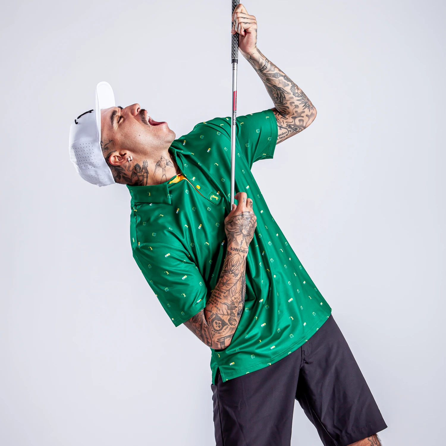 Dumpster Fire - Green - Polo 4 Dumpster Fire - Green - Polo - Image 2