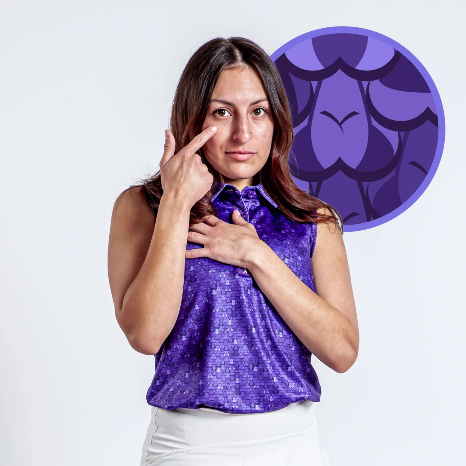 Eyes Up Here - People Eaters - Women's Polo 3 Eyes Up Here - People Eaters - Women's Polo