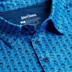 Mt. Crushmore - Polo 10 Mt. Crushmore - Polo -Bogey Bros Shop BB July4 Polo BLUE Collar 01