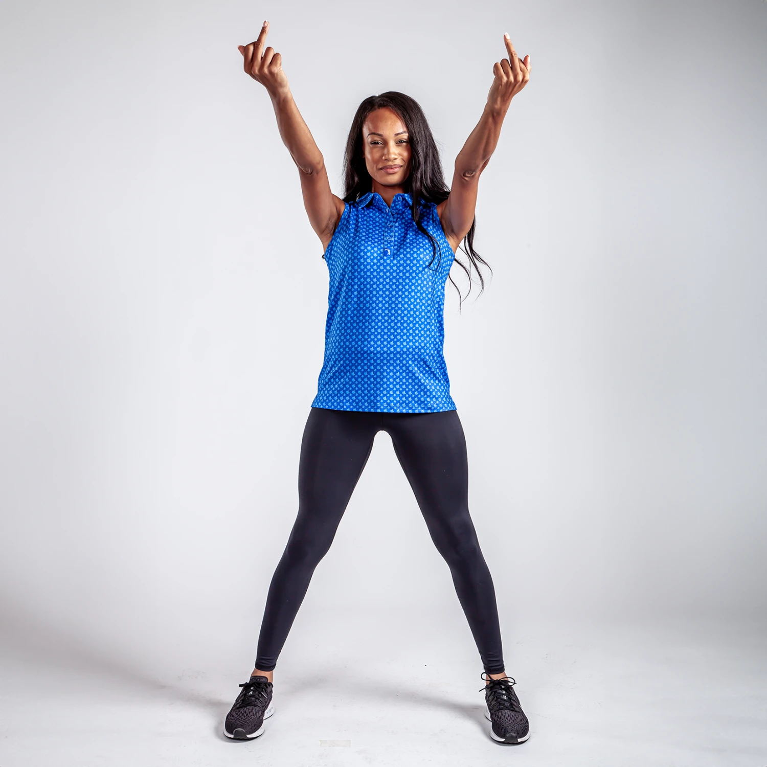 Birdie Finger - Blue Jay - Women's Polo 5 Birdie Finger - Blue Jay - Women's Polo - Image 3