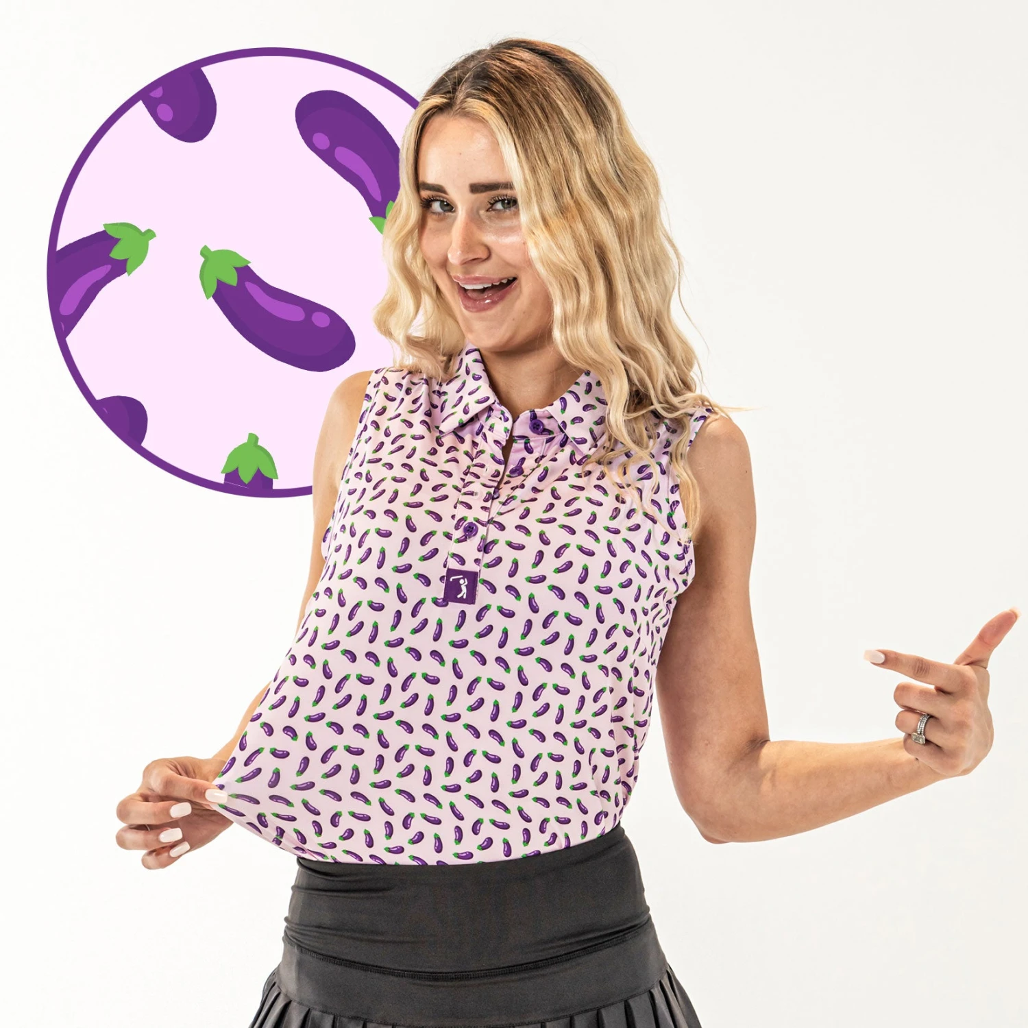 Eggplant - Women's Polo 3 Eggplant - Women's Polo